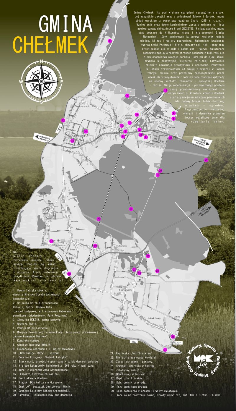 tablica mapa gmina chełmek