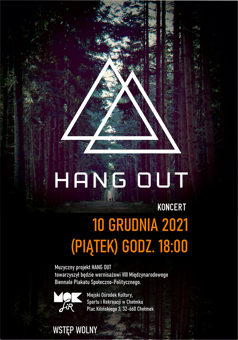 Hang out plakat black maly