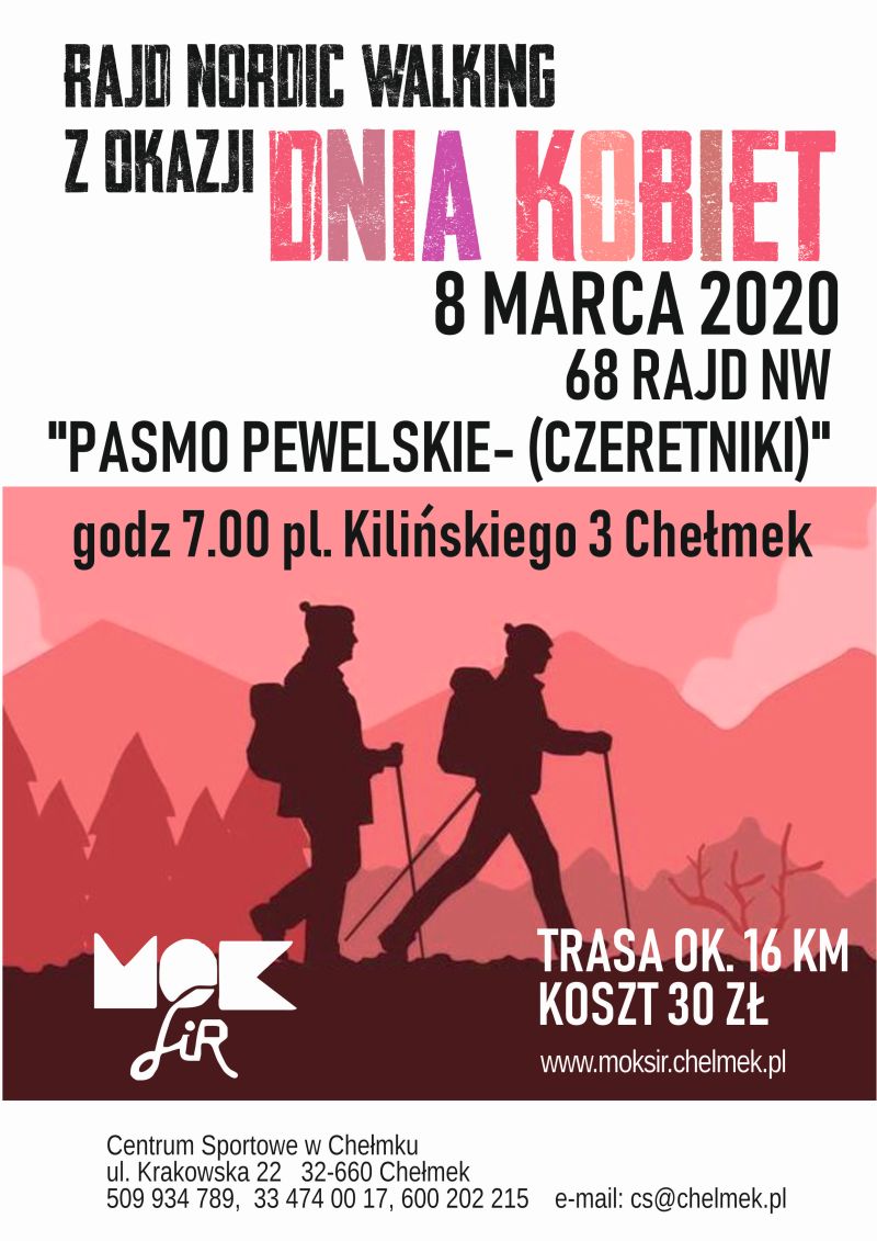 Rajd nordic walking dzien kobiet plakat1 03 20