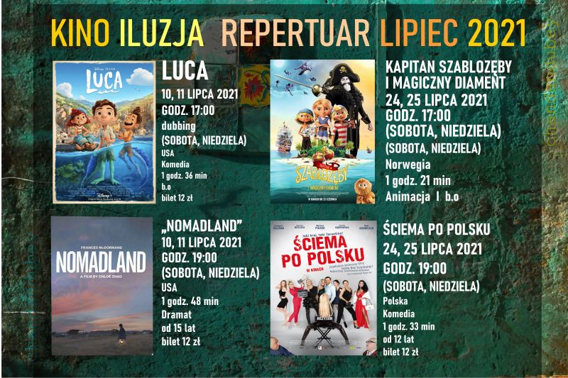 repertuar kina iluzja na lipiec 2021