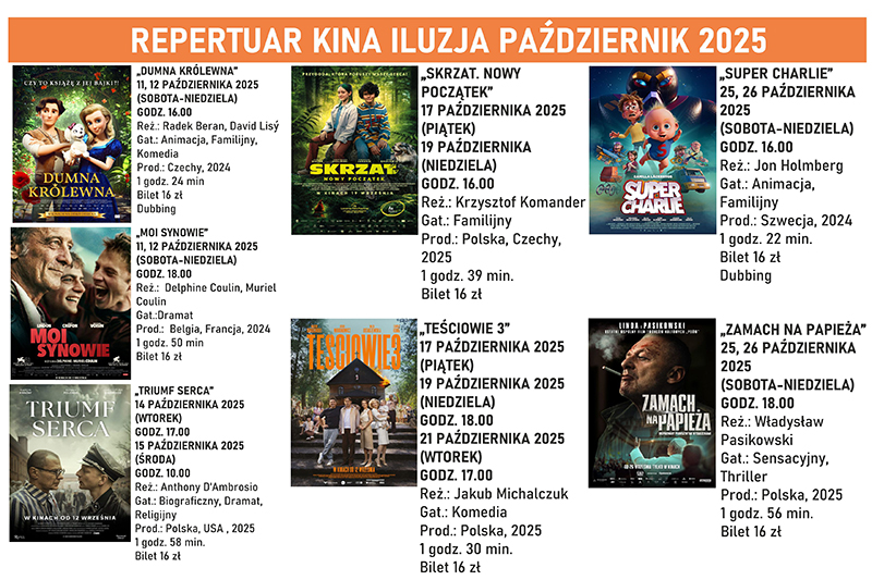 Repertuar Kina Iluzja Pazdziernik 2025 baner maly