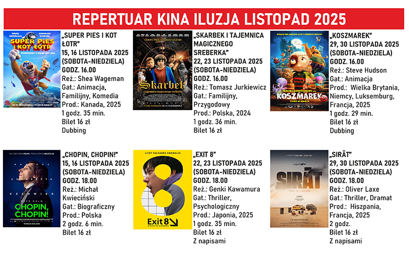 Repertuar Kina Iluzja Listopad 2025 baner maly