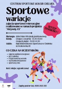 Zajęcia sportowo-rekreacyjne realizowane w ramach projektu 